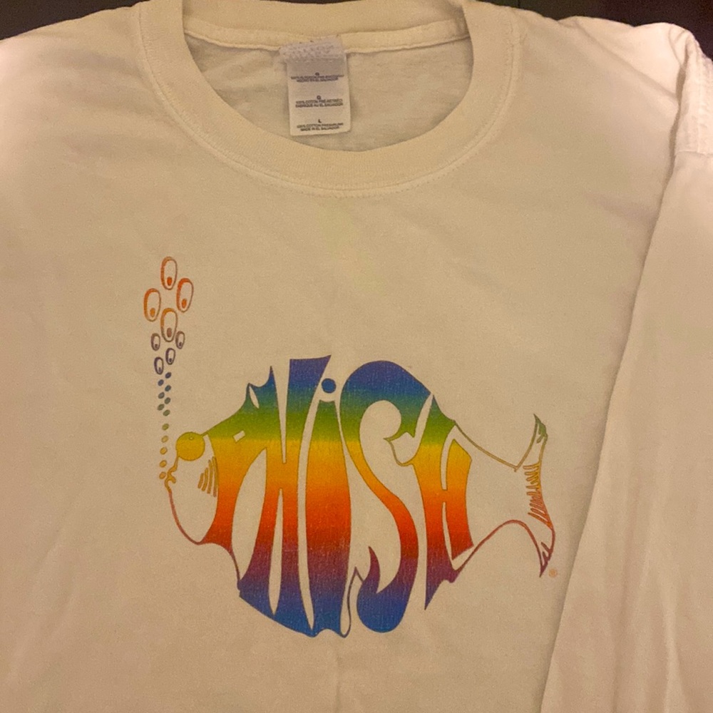 Vintage Early 2000s Phish Long Sleeve Shirt White Size L classic rainbow logo